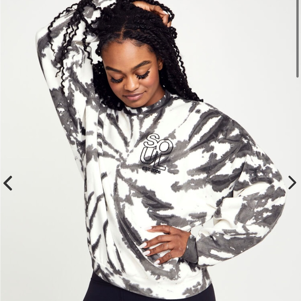 soul cycle tie dye sweatshirt